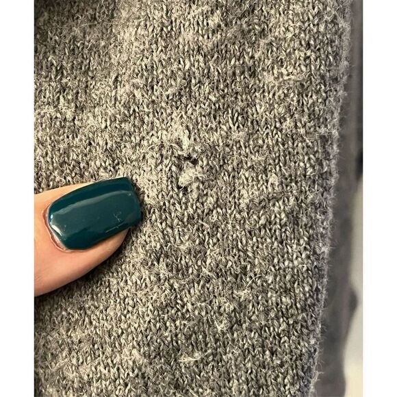 Madewell Merino Wool Cozy Walker Gray 2 Pocket Cardigan Women’s Size Large - Picture 8 of 15